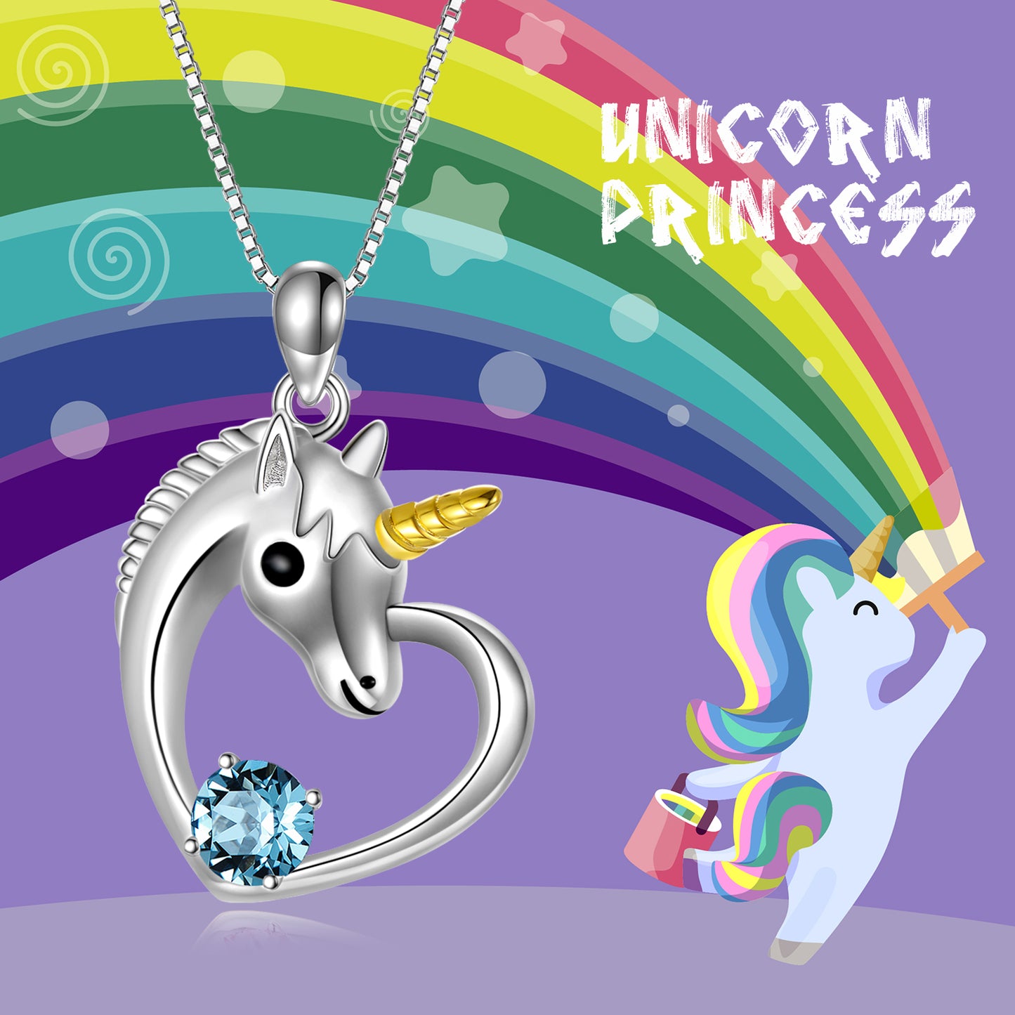 Sterling Silver Unicorn Necklace