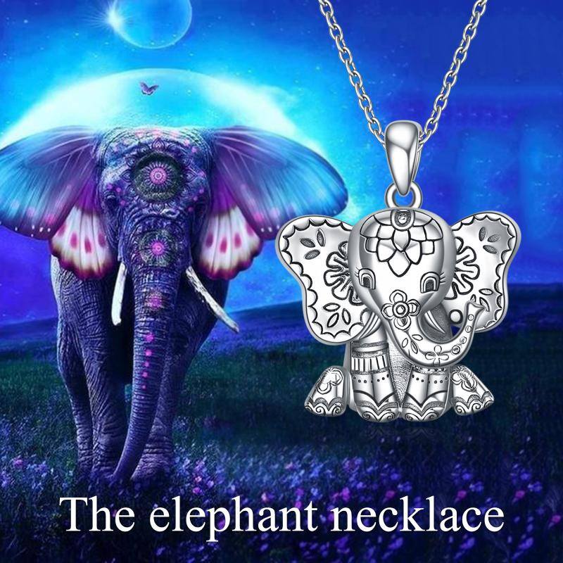 Sterling Silver Lucky Elephant Pendant Necklace