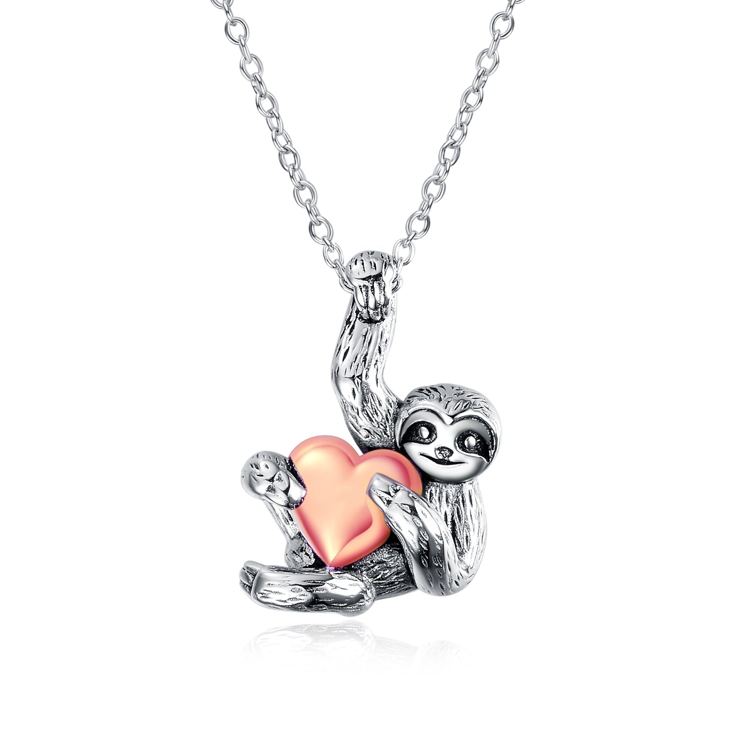 Sloth Gifts Sloth Heart Necklace