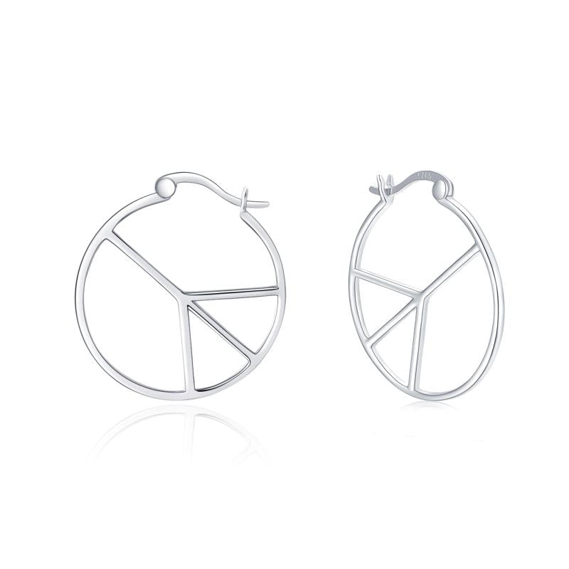 Peace Sign Huggie Earrings